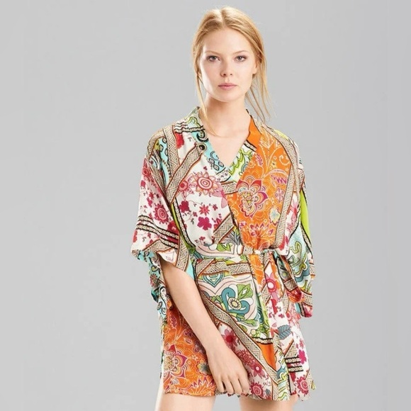 Natori Free Spirit Happy Coat Robe Womens Medium - Picture 1 of 13